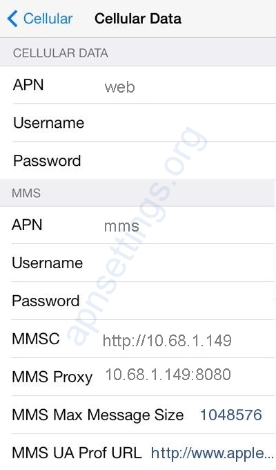 Ncell APN Settings for iPhone