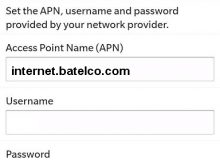Batelco APN Settings for Blackberry