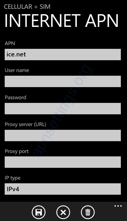 Ice Net Internett Oppsett Pa Windows Phone 4g 5g Apn Settings