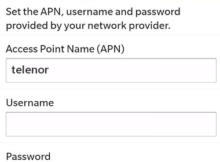 Telenor Blackberry APN innstillinger