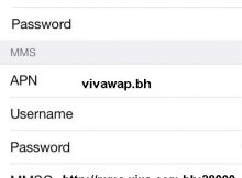 Viva Bahrain APN Settings for iPhone iPad