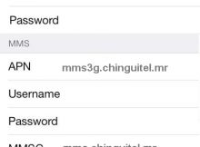 Chinguitel Internet Settings Mauritania iPhone