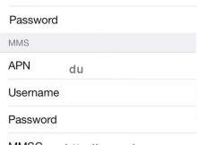 Du APN Settings for iPhone iPad