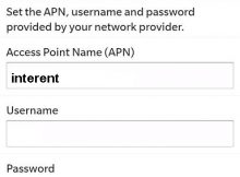 Vodacom Tanzania Internet Settings for Blackberry